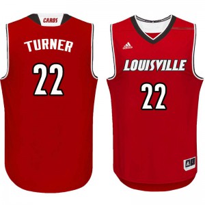 Mens Louisville Cardinals John Turner #22 Red Official Jersey 818118-232