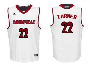 Men's Louisville Cardinals John Turner #22 White Player Jersey 963263-821