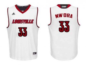Mens Louisville Cardinals Jordan Nwora #33 Alumni White Jersey 989343-695