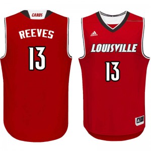 Men Louisville Cardinals Kenny Reeves #13 Red Stitched Jerseys 277541-364