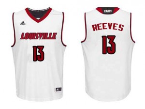 Men Louisville Cardinals Kenny Reeves #13 White Official Jerseys 614213-303