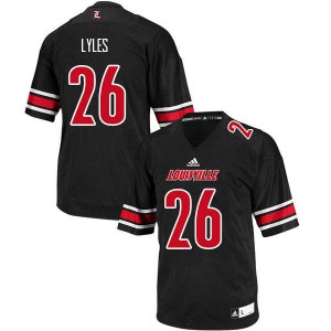 Men's Louisville Cardinals Lenny Lyles #26 Black Football Jerseys 440917-953