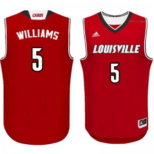Men's Louisville Cardinals Malik Williams #5 Red Stitched Jersey 941351-177