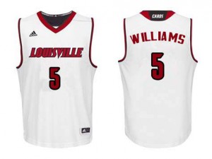 Mens Louisville Cardinals Malik Williams #5 University White Jersey 470635-242