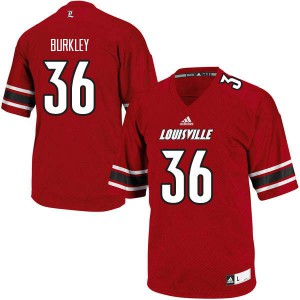 Men Louisville Cardinals Maurice Burkley #36 Red University Jerseys 484751-983