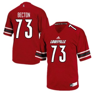 Men Louisville Cardinals Mekhi Becton #73 NCAA Red Jerseys 559111-547