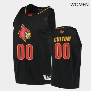 Women's Louisville Cardinals Custom #00 NCAA Black Swingman Jerseys 477113-213
