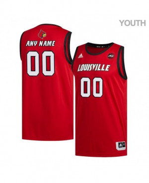 Youth Louisville Cardinals Custom #00 Basketball Red Jerseys 851200-830