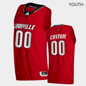 Youth Louisville Cardinals Custom #00 Red Swingman Stitch Jersey 822830-590