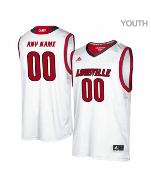 Youth Louisville Cardinals Custom #00 High School White Jersey 468242-324