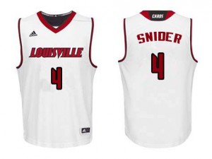 Mens Louisville Cardinals Quentin Snider #4 White Stitch Jerseys 515847-185
