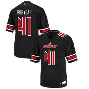 Men Louisville Cardinals Ramon Puryear #41 Black University Jerseys 141713-136