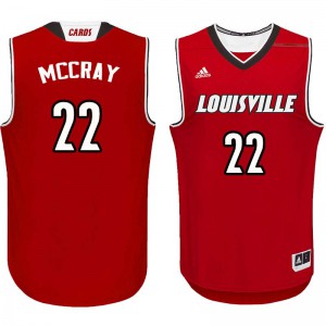 Mens Louisville Cardinals Rodney McCray #22 Embroidery Red Jerseys 900728-183