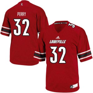 Men's Louisville Cardinals Senorise Perry #32 Embroidery Red Jersey 367460-237