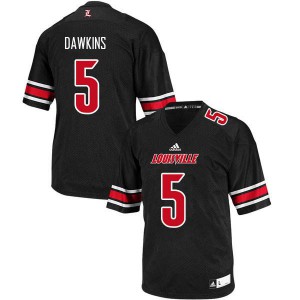 Men Louisville Cardinals Seth Dawkins #5 Official Black Jerseys 264673-242