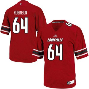 Mens Louisville Cardinals Tyler Robinson #64 Embroidery Red Jerseys 327408-877