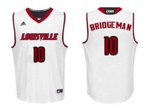 Mens Louisville Cardinals Ulysses Bridgeman #10 White Alumni Jerseys 105851-782