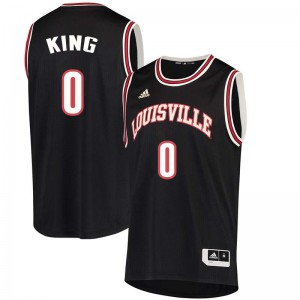 Men Louisville Cardinals V.J. King #0 Official Black Jersey 965018-770