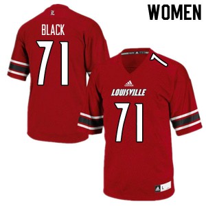 Womens Louisville Cardinals Joshua Black #71 Stitched Red Jersey 578517-760
