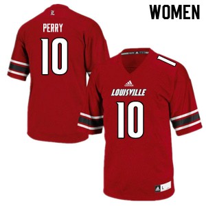 Women's Louisville Cardinals Benjamin Perry #10 Red Alumni Jerseys 107886-336