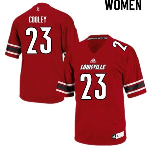 Women's Louisville Cardinals Trevion Cooley #23 Red Football Jersey 919716-894