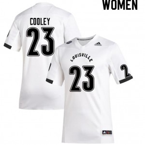 Women Louisville Cardinals Trevion Cooley #23 White Embroidery Jersey 312679-746