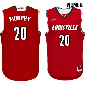 Women Louisville Cardinals Allen Murphy #20 Basketball Red Jersey 282758-615