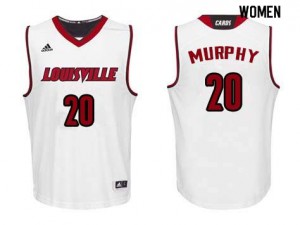 Women's Louisville Cardinals Allen Murphy #20 Official White Jerseys 365452-388