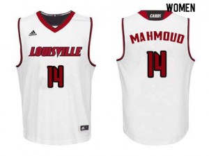 Women Louisville Cardinals Anas Mahmoud #14 Basketball White Jersey 537996-248