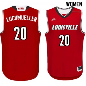 Women Louisville Cardinals Bob Lochmueller #20 Alumni Red Jersey 109958-453