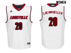Womens Louisville Cardinals Bob Lochmueller #20 Player White Jersey 313577-631