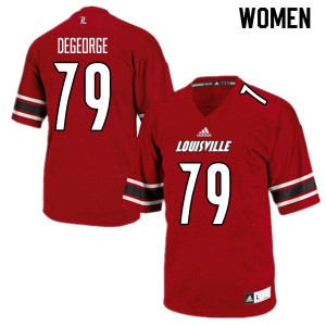 Women Louisville Cardinals Cameron DeGeorge #79 University Red Jerseys 814905-168