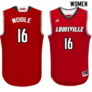 Womens Louisville Cardinals Chuck Noble #16 Alumni Red Jersey 720259-113