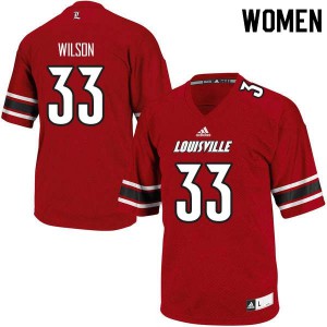 Women's Louisville Cardinals Colin Wilson #33 Red Stitch Jersey 823332-312