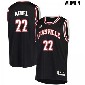 Women Louisville Cardinals Deng Adel #22 Black Alumni Jerseys 436711-495