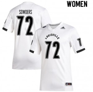 Womens Louisville Cardinals Emmanual Sowders #72 White Player Jersey 599487-311