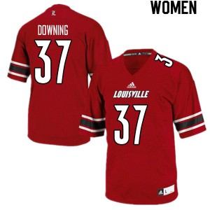 Women's Louisville Cardinals Isiah Downing #37 Red College Jersey 190523-376