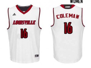 Women Louisville Cardinals Jack Coleman #16 White High School Jerseys 330690-817