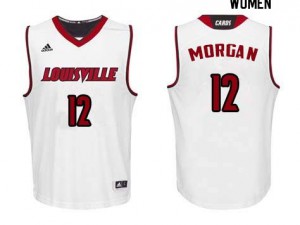 Womens Louisville Cardinals Jim Morgan #12 Player White Jerseys 936593-829