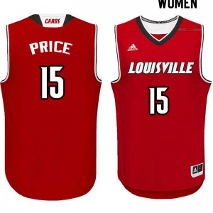Women Louisville Cardinals Jim Price #15 Alumni Red Jersey 114800-470