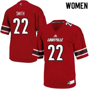 Womens Louisville Cardinals Jovel Smith #22 Football Red Jersey 264555-516
