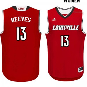 Women's Louisville Cardinals Kenny Reeves #13 University Red Jerseys 945600-570