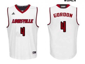 Women Louisville Cardinals Lancaster Gordon #4 Alumni White Jerseys 679431-433