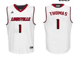 Women's Louisville Cardinals Lance Thomas #1 Player White Jerseys 157579-165