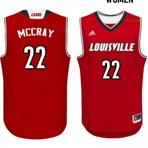 Women's Louisville Cardinals Rodney McCray #22 Stitch Red Jersey 126973-752