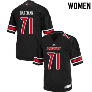 Womens Louisville Cardinals Toryque Bateman #71 Black University Jerseys 262421-707