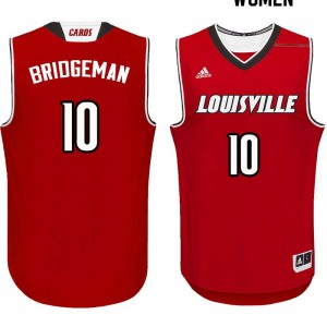 Women Louisville Cardinals Ulysses Bridgeman #10 University Red Jerseys 250076-178