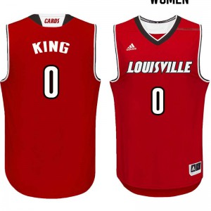 Women Louisville Cardinals V.J. King #0 Red NCAA Jersey 912188-176
