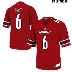 Women's Louisville Cardinals YaYa Diaby #6 Official Red Jerseys 955195-224