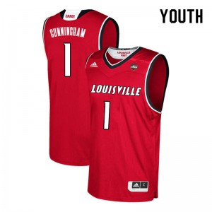 Youth Louisville Cardinals Christen Cunningham #1 Red Official Jerseys 124147-619
